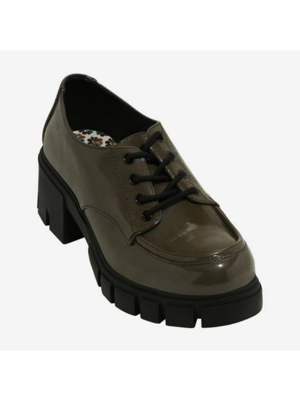Dirty Laundry Noyz Chunky Olive Lace-Up Leather Loafers Size 8